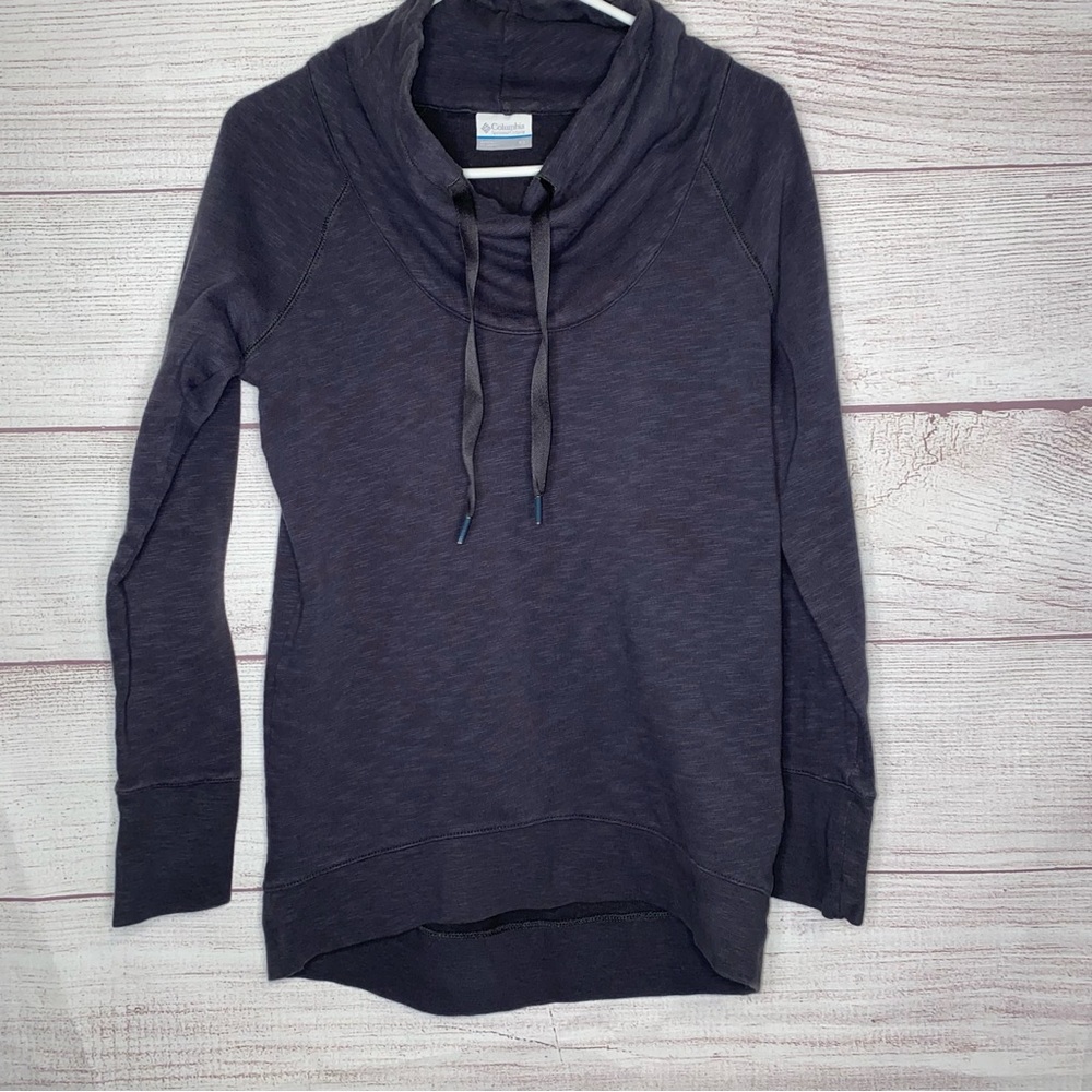 Columbia womens cowl neck gray sweatshirt